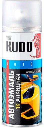 Автомобильная краска Kudo 1K эмаль автомобильная ремонтная алкидная KU-4002 (520 мл, Рубин 110)