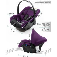 Детское автокресло Amarobaby Baby Comfort AB222008BC/2209 (фиолетовый/черный)