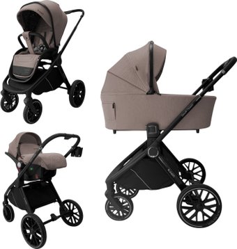 Универсальная коляска Bubago Gaudi Classic 3в1 BG 212-2 (теплый бежевый)