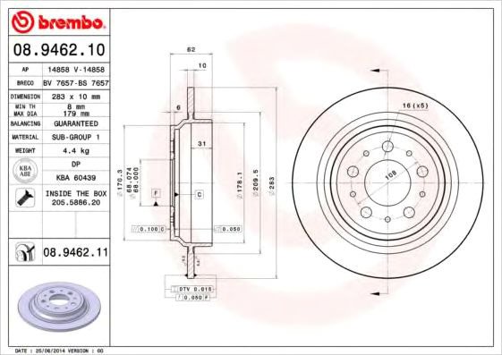 

Brembo 08946211