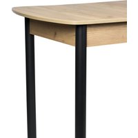 Кухонный стол ВВР Раздвижной (дуб крафт золотой/черный прямой, ЛДСП)