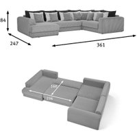 П-образный диван Moon Family Мэдисон 006 80633677 в Солигорске