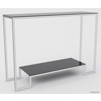 Консольный стол Hype Mebel Голд гласс 80x35 (белый/стекло черное)