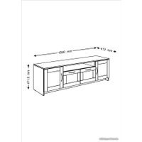 Тумба Mio Tesoro Сириус 2 двери и 2 ящика 156x47 2.02.03.330.1 (белый)