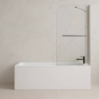 Стеклянная шторка для ванны Saniteco SN-21-140 140x120 (прозрачное стекло)