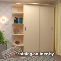 Шкаф-купе Кортекс-мебель Лагуна ШК05-00 левая консоль (белый) в Гомеле