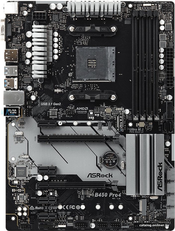 Материнская плата ASRock B450 Pro4