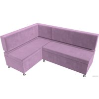 Угловой диван Лига диванов Стайл левый 114523L (микровельвет сиреневый)