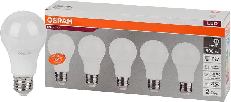 

Светодиодная лампочка Ledvance LED Value 4058075577749 E27 10 Вт 4000 К