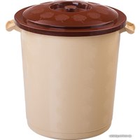 Контейнер для мусора Эльфпласт ЕР013 (50 л, бежевый)