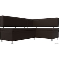 Угловой диван Лига диванов Стайл правый 114528 (экокожа, коричневый)