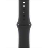 Умные часы Apple Watch Series 10 42 мм (алюминиевый корпус, серебристый/черный, спортивный силиконовый ремешок S/M)