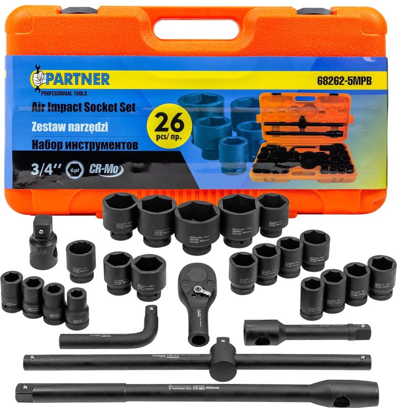 

Универсальный набор инструментов Partner PA-68262-5MPB(57956)