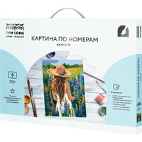 Картина по номерам Три совы Люпиновое поле КХ3040_53878