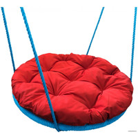 Подвесное кресло M-Group Гнездо в оплетке 1.2м 17069906 (красная подушка)