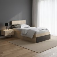 Кровать PROxSON Milton с ПМ 90x190 (бунратти/дуб кантербери)