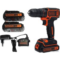 Дрель-шуруповерт Black & Decker BDCDC18B (с 2-мя АКБ, без кейса)