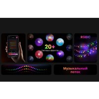 Новогодняя гирлянда Yeelight 200 ламп, 20 м RGBIC+BLE YLYDD-0056