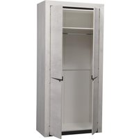 Шкаф распашной Олмеко Лючия 33.03 (бетон пайн белый/венге/белый)