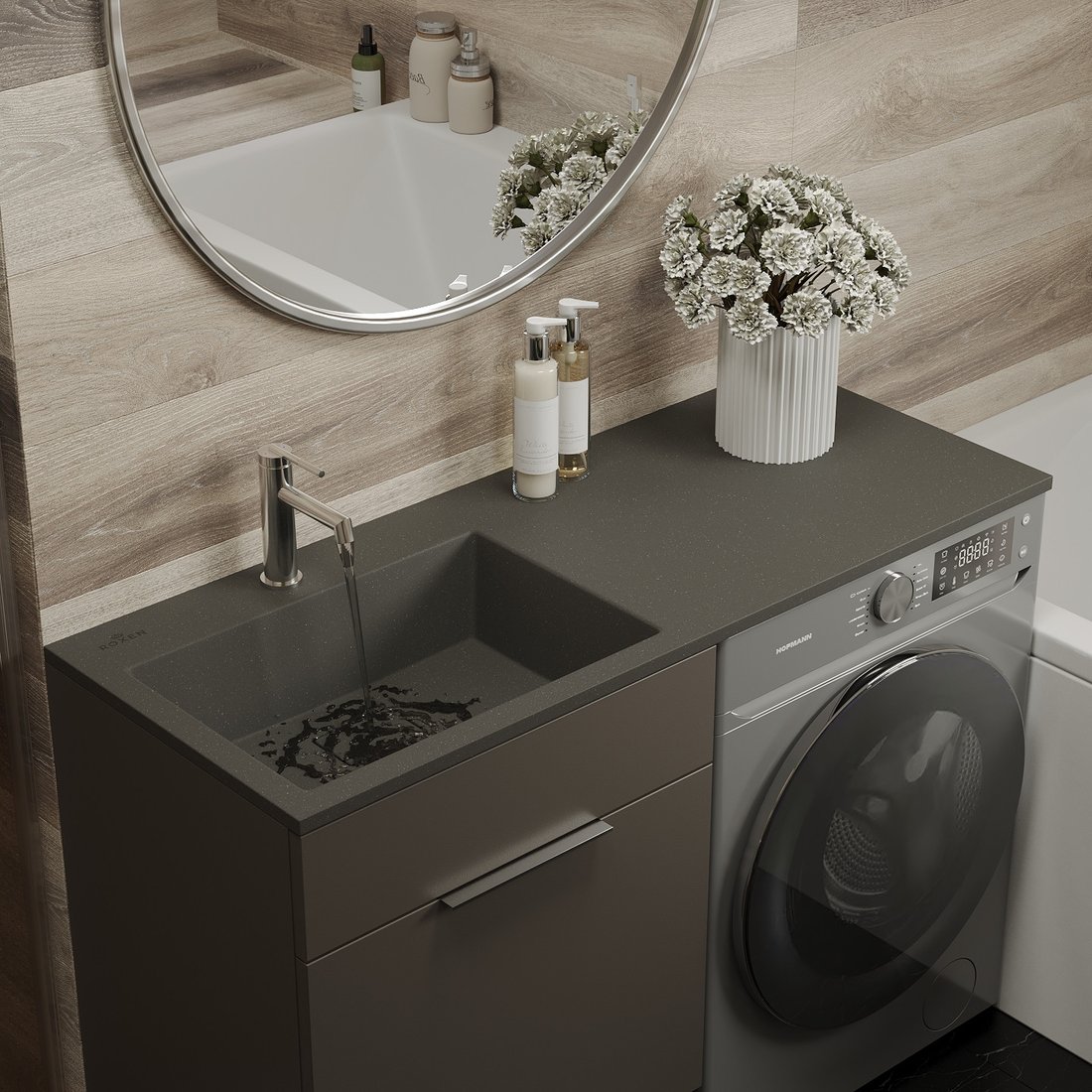 Умывальник Roxen Faber 110L 30010110L-DG (серый)