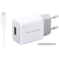 Сетевое зарядное Atomic U2 microUSB (белый)