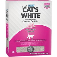 Наполнитель для туалета Cat's White Baby Powder Scented Box 6 л