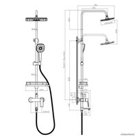 Душевая система  Rossinka Silvermix RS27-46