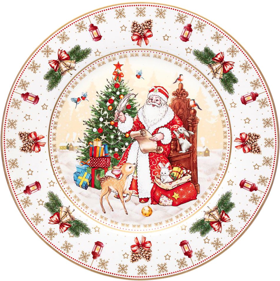 

Тарелка обеденная Lefard Дед Мороз 85-1721