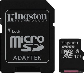 Kingston Canvas Select microSDXC 128GB SDCS/128GB (с адаптером)