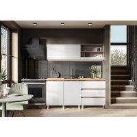 Готовая кухня Стендмебель Хелен 1.7 (белый/дуб крафт золотой) в Гомеле