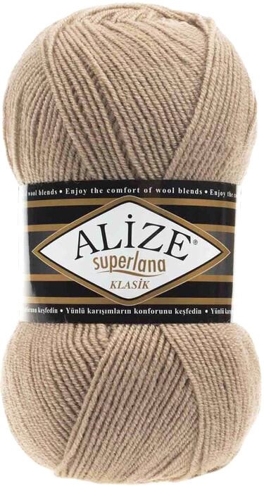 

Пряжа для вязания Alize Superlana klasik 05 (280 м, бежевый)