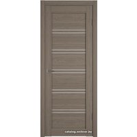 Межкомнатная дверь Atum Pro Х28 60x200 (brun oak, стекло white cloud)