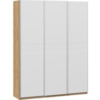 Шкаф-купе Трия Оскар Скания Т2 1800 268677 (ручка серебро/дуб крафт золотой/белый снег/белый матовый)