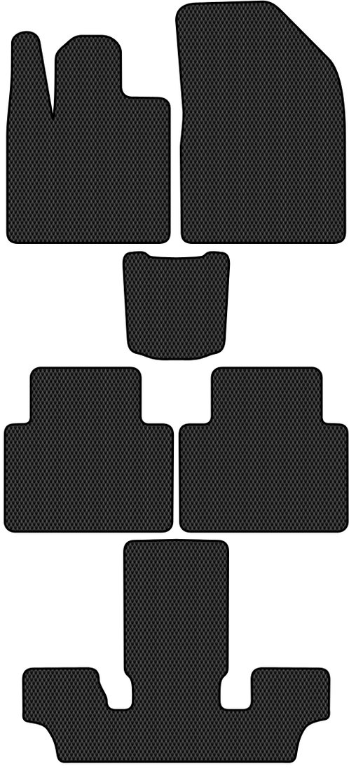 

Комплект ковриков для авто Alicosta EXEED VX I (suv / 3й рестайлинг) 2023 - Н.В. +3 ряд (черный, ромб)