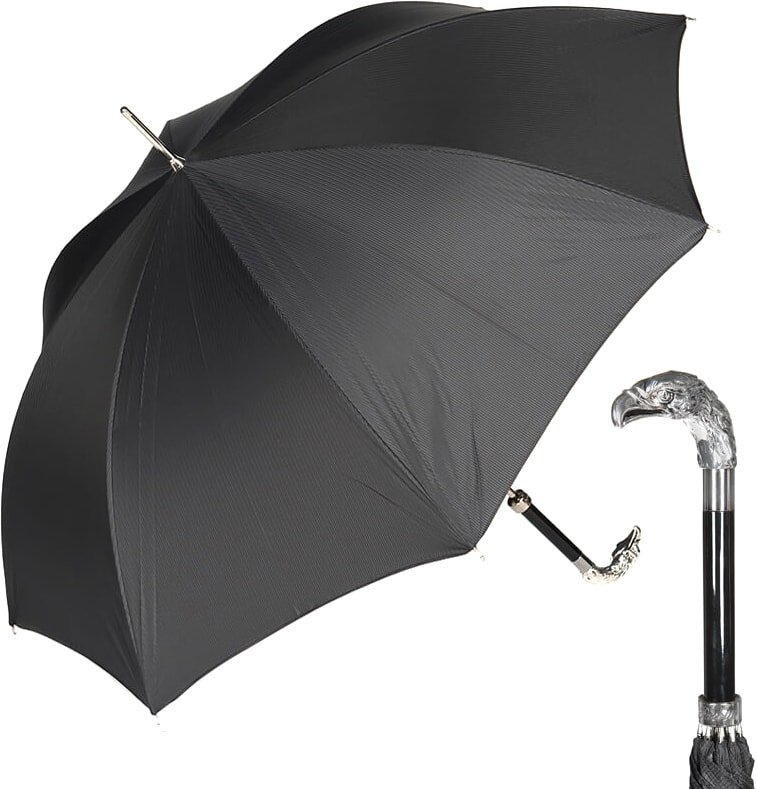 

Зонт-трость Pasotti Eagle Silver StripesS Black