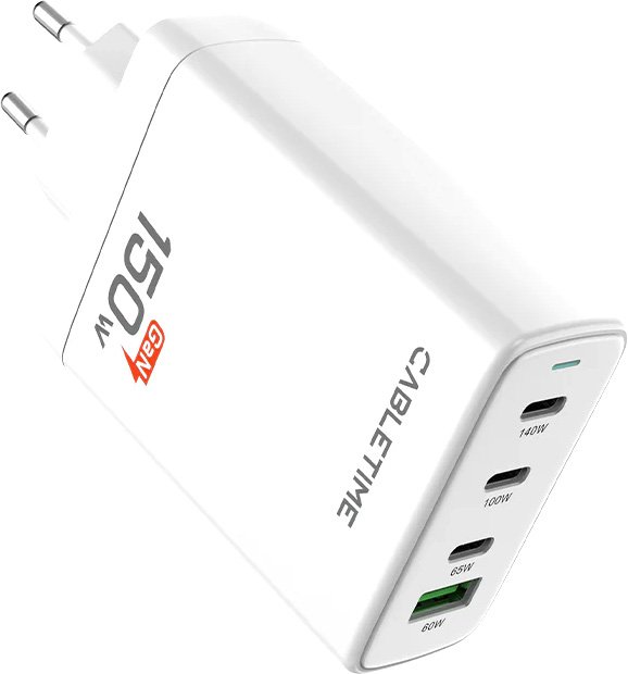 

Сетевое зарядное Cabletime G150W (белый)