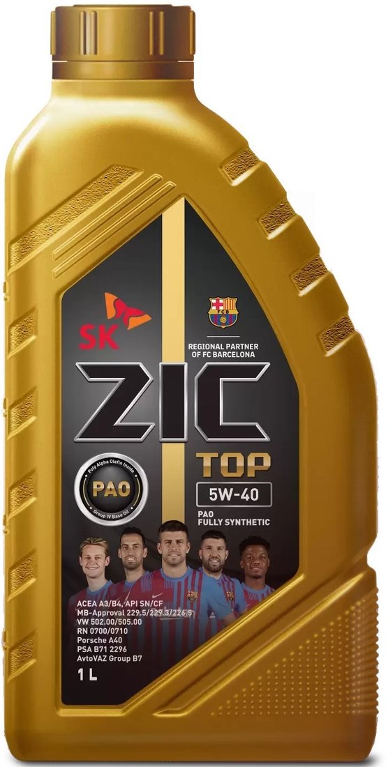 

Моторное масло ZIC TOP 5W-40 1л