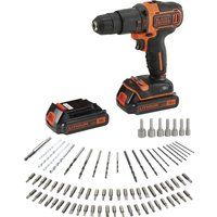 Ударная дрель-шуруповерт Black & Decker BDCHD18BAFC (с 2-мя АКБ, кейс)