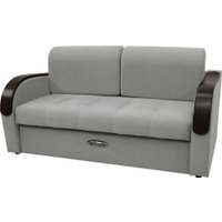Диван Сириус Лидер-1 НПБ 185x110 (Eva 08 велюр светло-серый)