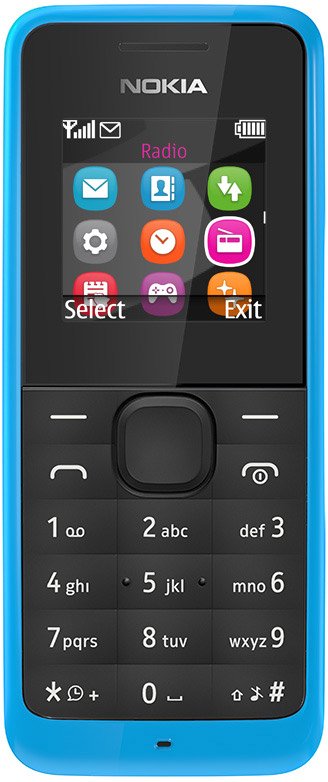 

Кнопочный телефон Nokia 105 Dual SIM Cyan