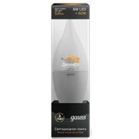 Светодиодная лампочка Gauss E14 6 Вт 2700 К (диммируемая) [104201106-D]