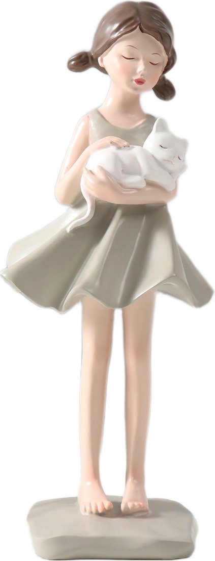Статуэтка Sima-Land Девочка в платье с кошкой на руках 10421049
