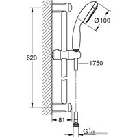 Душевой гарнитур  Grohe Tempesta 100 27924001