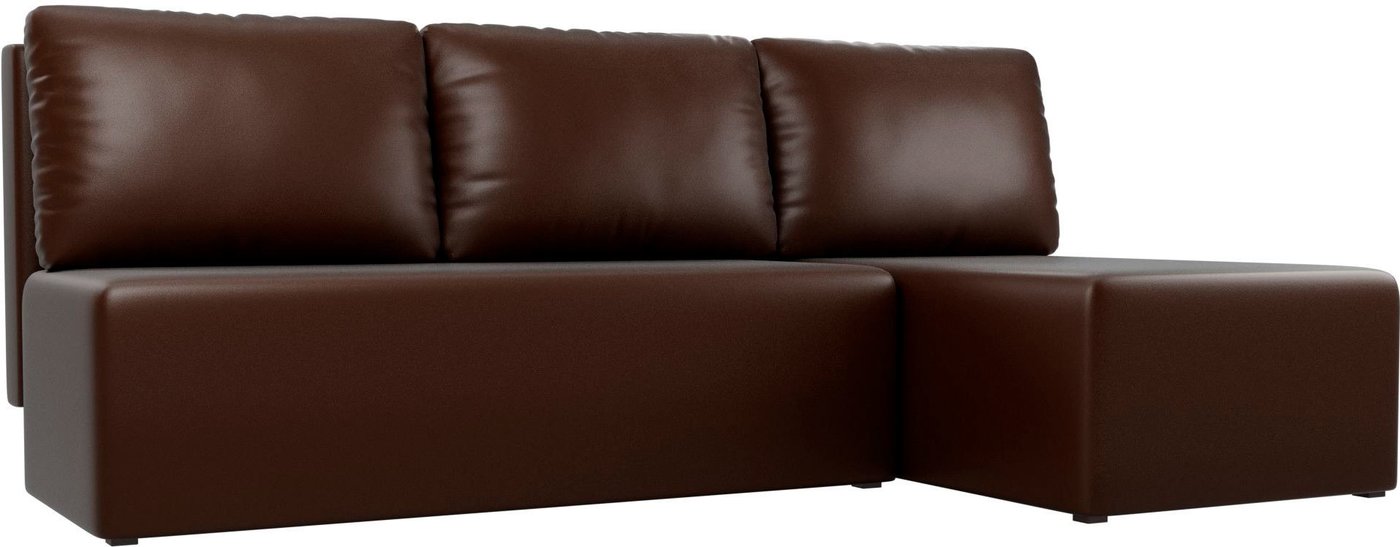 

Угловой диван Mio Tesoro Берген правый (экокожа, коричневый)