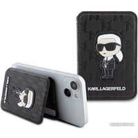 Кредитница CG Mobile Karl Lagerfeld Saffiano Monogram NFT Karl Ikonik KLWMSPSAKHPKK (черный)
