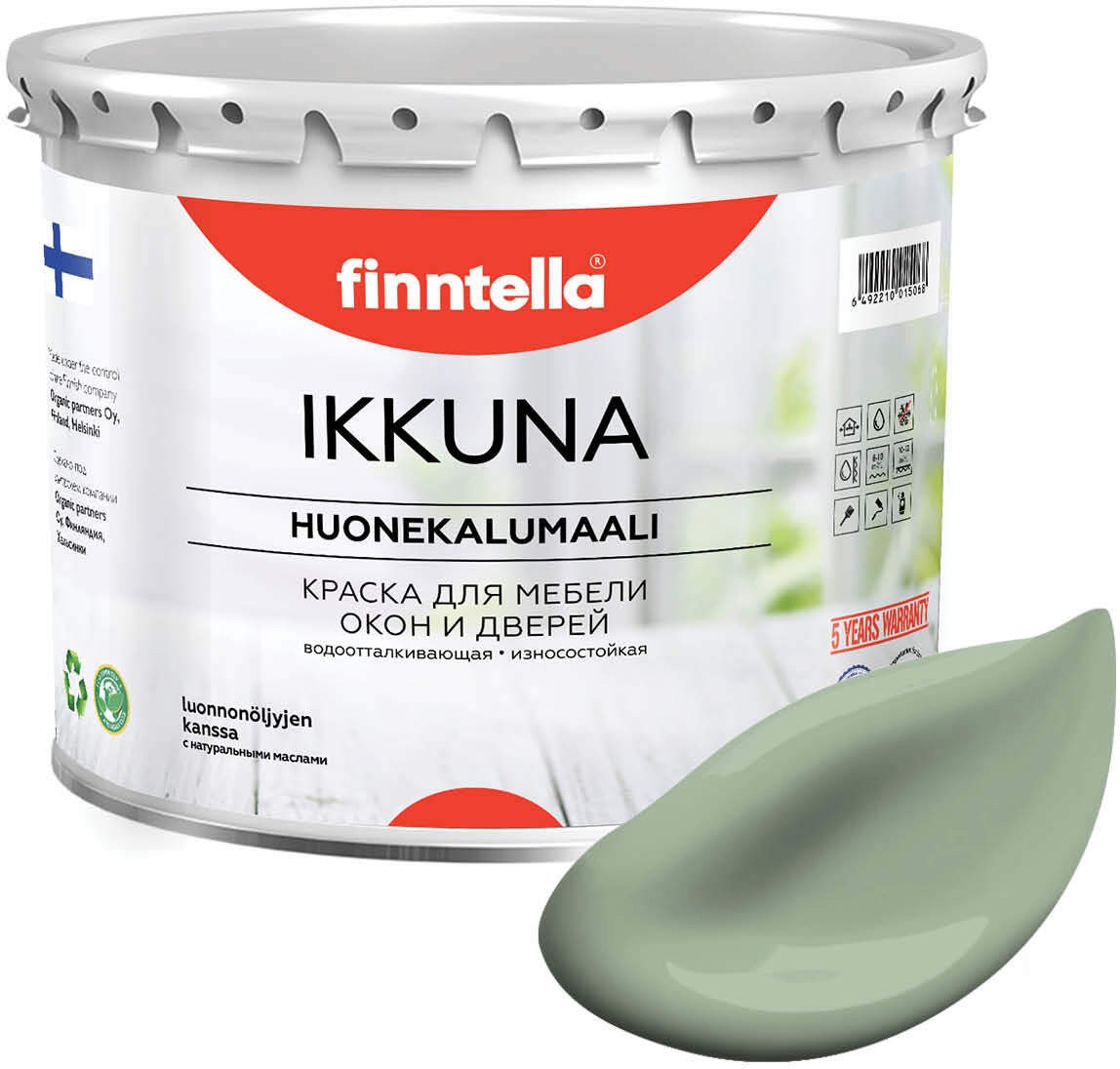 

Краска Finntella Ikkuna Pastellivihrea F-34-1-3-FL042 2.7 л (зеленый)