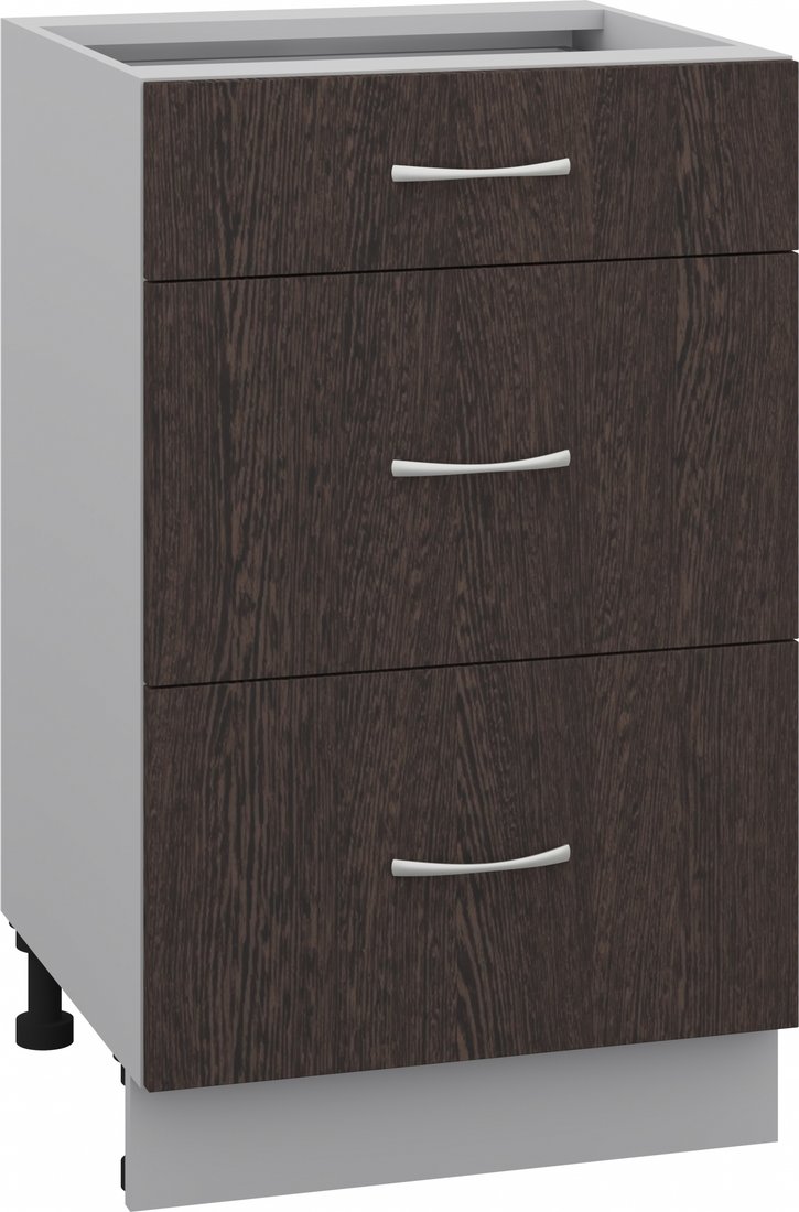 

Шкаф напольный Кортекс-мебель Корнелия Лира НШ50р3ш без столешницы (венге)