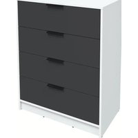 Комод Интерлиния Концепт КТ-К80 Глосс (белый платинум/пепел)