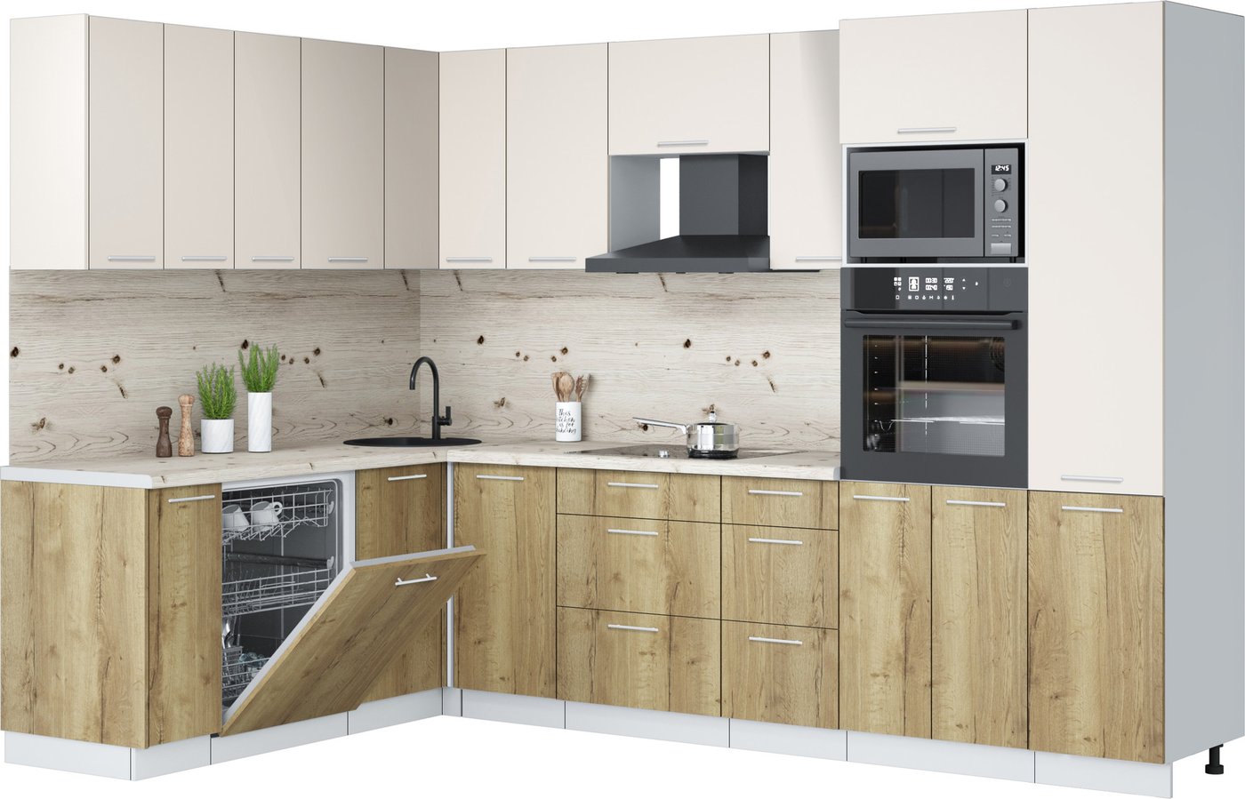 

Готовая кухня Интерлиния Мила Лайт 1.896х2.98 (персидский жемчуг/дуб золотой/бискайская сосна)