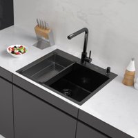 Кухонная мойка ARFEKA Eco AR мойка 600*500, коландер G, дозатор Black Decor Millet